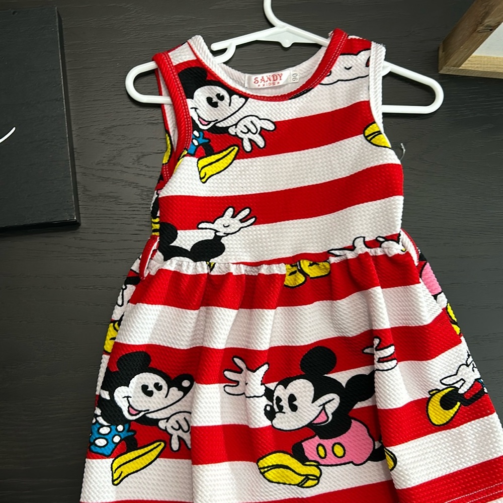 Sandy Kids, Mickey and Minnie dress, size 2t, EUC